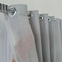Ver imagem 4 de Cortina Gaze de Linho Sala Quarto com Forro 2,80x1,80 Cinza
