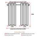 Ver imagem 6 de Cortina Gaze de Linho Sala Quarto com Forro 2,80x1,80 Cinza