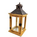Ver imagem 1 de Lanterna Decorativa Marroquina 34x17cm Madeira Lisa