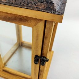 Lanterna Decorativa Marroquina 34x17cm Madeira Lisa - 5