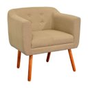 Ver imagem 2 de Poltrona Decorativa Julia Linho Palha A32 - D'Rossi