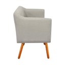 Ver imagem 4 de Kit 2 Poltrona Decorativa Julia Linho Fino Bege A27 - D'Rossi