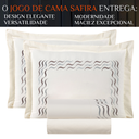 Ver imagem 3 de Conjunto de Lencol Casal Queen Size Safira 04 Pçs 100%algodao Viena:palha