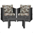 Ver imagem 1 de Mesa e 2 Poltronas Madri Corda Náutica Estofado 6 Trama Preto