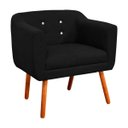 Ver imagem 2 de Poltrona Decorativa Julia Linho Preto A79 com Strass - D'Rossi