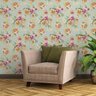 Papel Parede Floral Flores Rosas Classico Quarto rolo 3 mts - 5