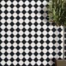 Papel de Parede Azulejo Ladrilho Preto Branco Cozinha 3m - 2