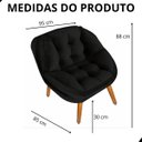 Ver mais imagens de Kit 2 Poltrona California para Sala Veludo Amamentação Papai