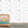 Papel de Parede Estrela Nuvem Lua Menina Quarto Lavavel 3m - 2