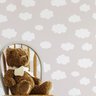 Papel de Parede Quarto Bebe Nuvem Rosa Branco Adesivo 3 mts - 2