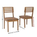Ver imagem 3 de Mesa de Jantar Papaia com 4 Cadeiras Estofadas Juparana Corino Kaki Ornar