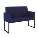 Ver imagem 7 de Kit Sofá 2 Lugares + 2 Poltronas para Recepção Sala Balaqui Cor:azul Marinho Azul Marinho