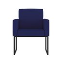 Ver imagem 3 de Kit Sofá 2 Lugares + 2 Poltronas para Recepção Sala Balaqui Cor:azul Marinho Azul Marinho
