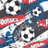 Papel Parede Efeito 3D Bola Futebol Quarto Menino rolo 3 mts - 1