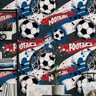 Papel Parede Efeito 3D Bola Futebol Quarto Menino rolo 3 mts - 2
