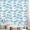 Papel Parede Nuvem Cinza Infantil Quarto Bebe Lavavel 3 mts - 5