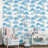 Papel Parede Nuvem Cinza Infantil Quarto Bebe Lavavel 3 mts - 4