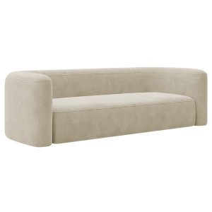Sofá 2 Lugares 160cm Orgânico Luxo Recepção Melina Bouclé