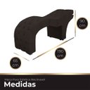 Ver imagem 5 de Maca Estofada Capitone Reclinável Julia para Estetica Facial Sombrancelha e Cílios Suede