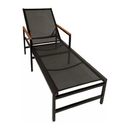 Espreguiçadeira de Alumínio Tela Sling para Jardim e Piscina - 1
