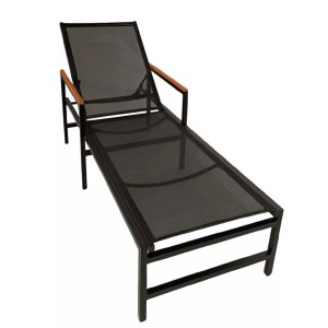 Espreguiçadeira de Alumínio Tela Sling para Jardim e Piscina