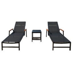 Espreguiçadeira de Alumínio Tela Sling para Jardim e Piscina - 2