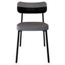 Ver imagem 6 de Cadeira de Jantar Estofada Kit 4 Ella M25 Linho Cinza/preto - Mpozenato