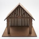 Ver imagem 1 de Casa Rústica Presépio Mdf 15 Cm - Casa de Madeira Artesanal