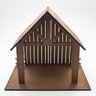 Casa Rústica Presépio Mdf 15 Cm - Casa de Madeira Artesanal - 1