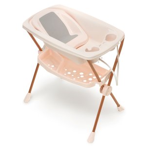 Kit Banheira de Bebê Acqua Premium com Suporte e Apoiador Rosé Galzerano
