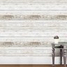 Papel de Parede Branco Efeito Madeira Sala Recepção 3m - 2