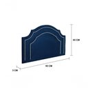 Ver imagem 4 de Cabeceira Solteiro Provençal Luxo Dupla Suede Azul Flamingo Design