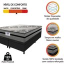 Ver imagem 6 de Cama Box Baú Casal King Colchão Gazin com Molas Ensacadas Rubi 193x203x73cm Suede Preto/cinza
