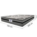 Ver imagem 5 de Cama Box Baú Casal King Colchão Gazin com Molas Ensacadas Rubi 193x203x73cm Suede Preto/cinza