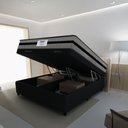 Ver imagem 3 de Cama Box Baú Casal King Colchão Gazin com Molas Ensacadas Rubi 193x203x73cm Suede Preto/cinza