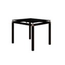 Ver imagem 1 de Mesa De Jantar Para 4 Lugares Com Tampo De Vidro Quadrado 75cm Malva Preto Artefamol 9556/11297 - PR