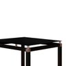 Mesa De Jantar Para 4 Lugares Com Tampo De Vidro Quadrado 75cm Malva Preto Artefamol 9556/11297 - PR - 2