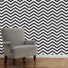Papel de Parede Chevron Preto Branco Listra Listrado 3m - 2