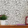 Papel de Parede Adolescente Love You Preto Branco Teen 3m - 2