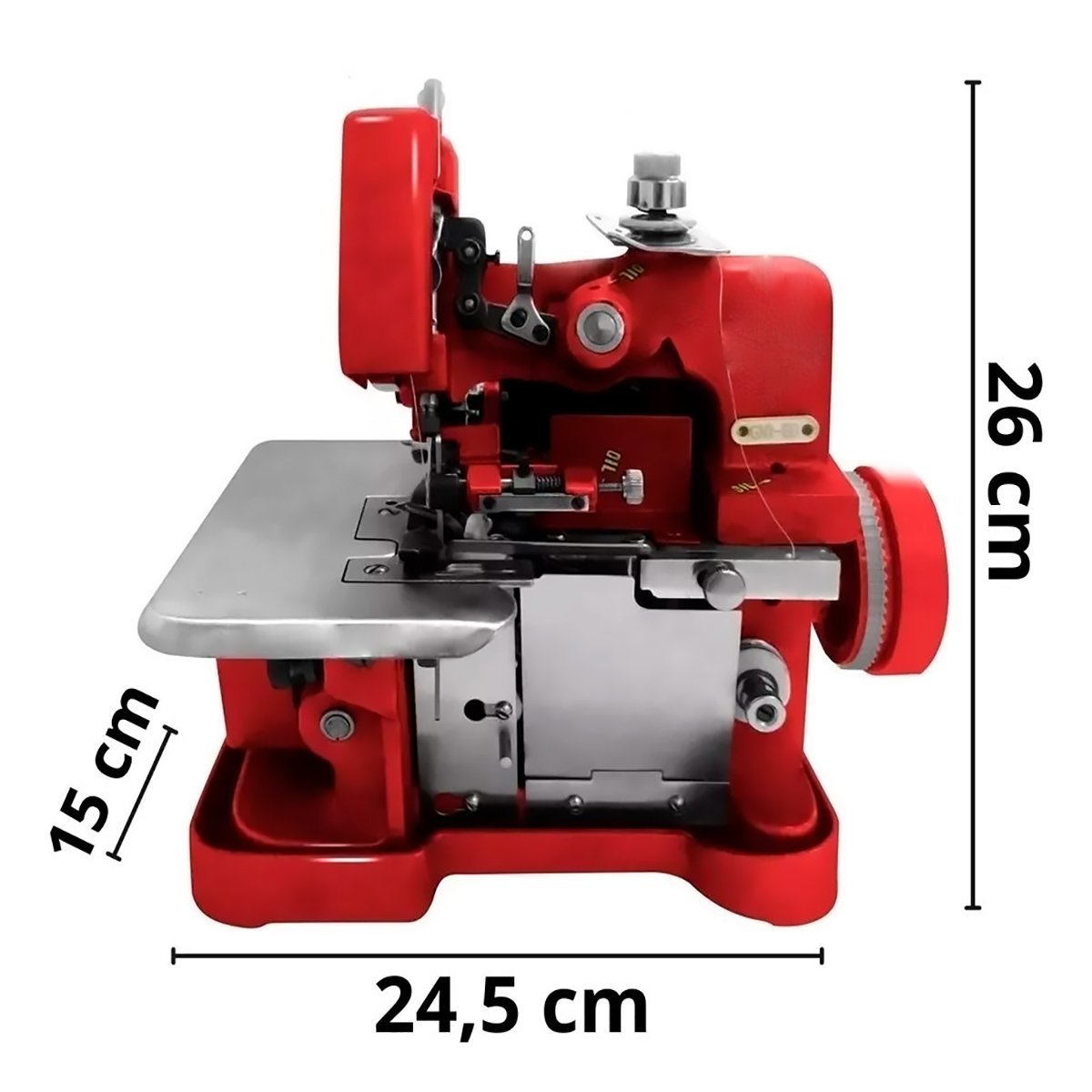 Máquina de Costura Overlock Overloque Semi Industrial Portátil 110v Importway Iwmc-506vm1 Vermelha I - 2