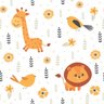 Papel de Parede Zoologico Safari Animais Infantil Quarto 3m - 1