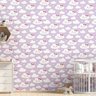 Papel de Parede Nuvem de Amor Lilás Menina Bebe Adesivo 3m - 4