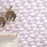 Papel de Parede Nuvem de Amor Lilás Menina Bebe Adesivo 3m - 3