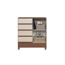 Ver imagem 4 de Comoda Gaveteiro C/ 4 Gavetas 1 Porta Fit -santos Andirá - com Pés:jequitiba/offwhite