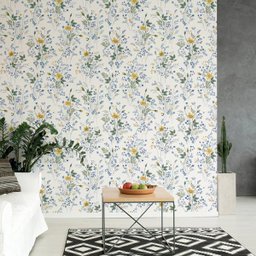 Papel Parede Botanico Folha Sacada Verde Adesivo rolo 3 mts - 5