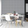 Papel de Parede Azulejo Marroquino Preto Branco Cozinha 10 m - 5