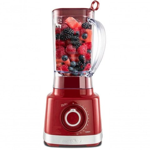 Liquidificador Britania 3L 1200W com Filtro 12 Velocidades Vermelho 220V