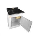 Ver imagem 4 de Gabinete Tanque 40L de Lavanderia Área de Serviço Branco/Preto 023