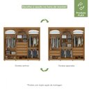Ver imagem 3 de Guarda-roupa Casal Áries 6 Portas 5 Gavetas Flex 59621.58 Amêndoa Clean/off White - Móveis Lopas