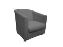 Ver imagem 4 de Kit Namoradeira + 2 Poltronas Decorativa Biane Suede Cinza Pés Cromado Mz Decor